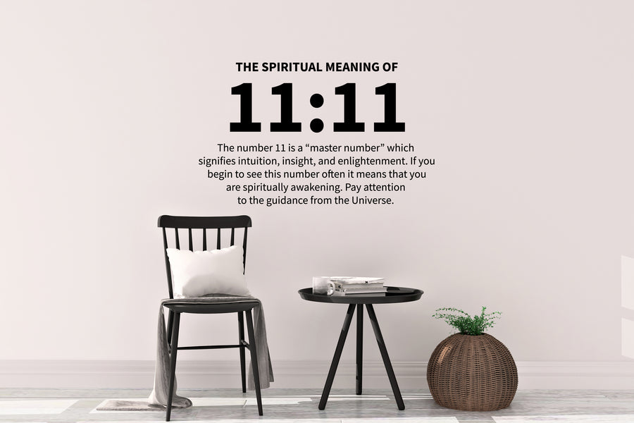 Wall Decal 11:11 Definition Meaning Sticker 34.5
