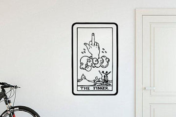 Wall Decal Tarot Card Middle Finger Parody Funny Sticker 21
