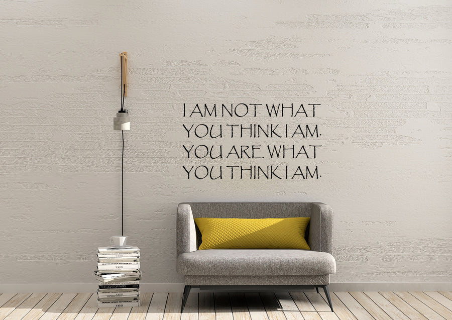 Wall Decal I Am Not What You Think I Am You Are What You Think I Am Sticker 38.5